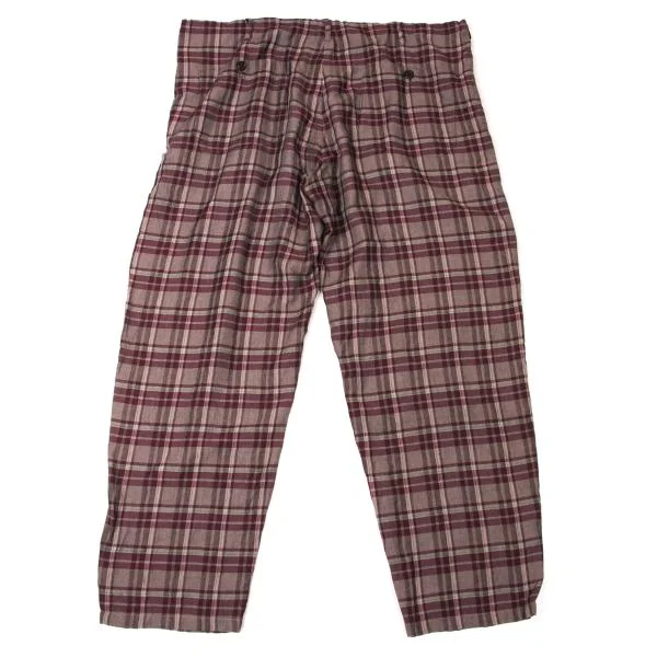 Y's for men Rayon Check Drawstring Wide Pants K-145155_010