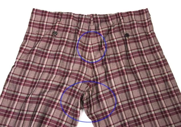 Y's for men Rayon Check Drawstring Wide Pants K-145155_011