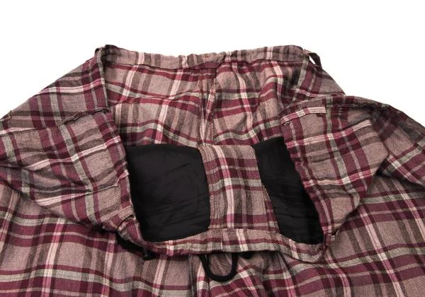 Y's for men Rayon Check Drawstring Wide Pants K-145155_004