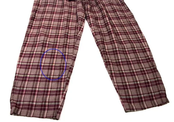 Y's for men Rayon Check Drawstring Wide Pants K-145155_007