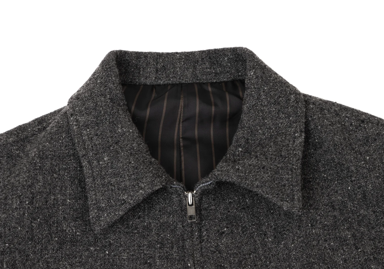 ワイズフォーメンY's for men ウールストライプステッチジップ