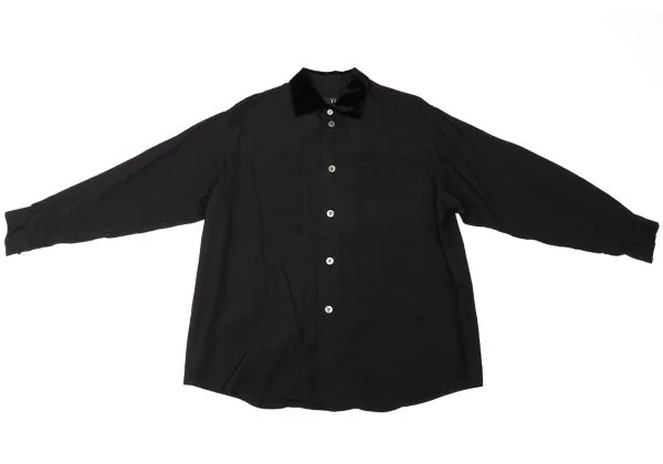 Y's Rayon Velour Collar Switching Shirt K-145171_002