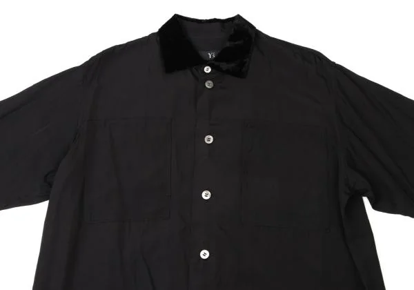 Y's Rayon Velour Collar Switching Shirt K-145171_003