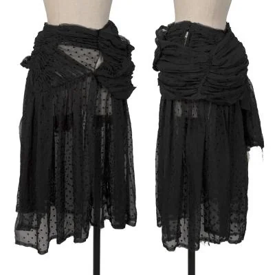COMME des GARCONS Poly Dot Embroidery Chiffon Skirt