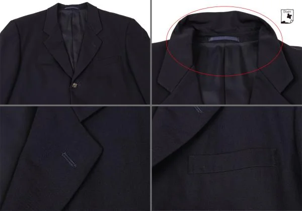 コムデギャルソン オムCOMME des GARCONS HOMME ウールギャバセットアップスーツ 紺S K-145276_003
