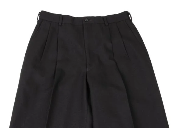 コムデギャルソン オムCOMME des GARCONS HOMME ウールツータックパンツ 黒S K-145281_002