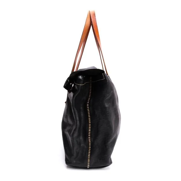 HENRY CUIR Stitch Design Flap Leather Hand Bag K-145300_003