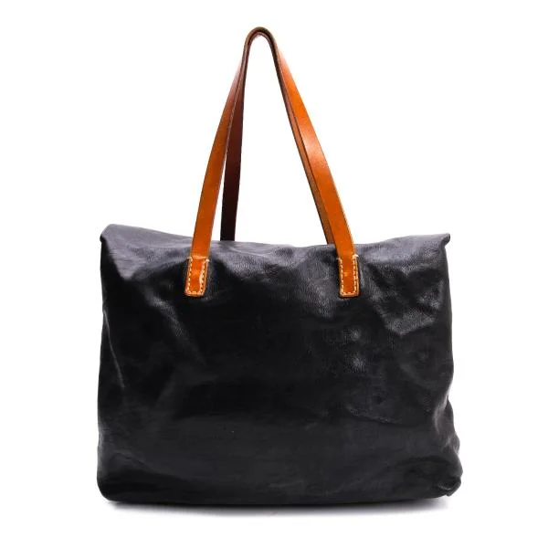 HENRY CUIR Stitch Design Flap Leather Hand Bag K-145300_004