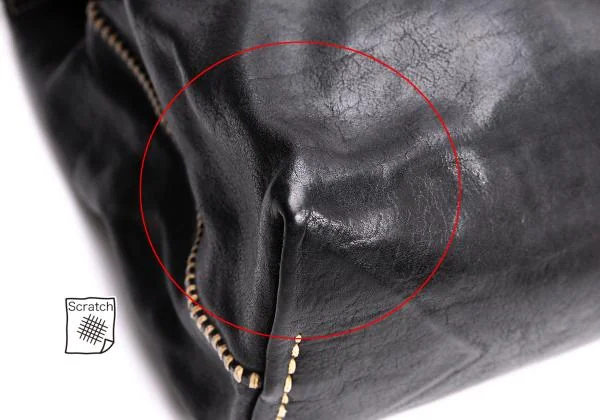 HENRY CUIR Stitch Design Flap Leather Hand Bag K-145300_007