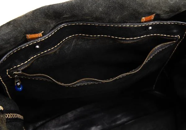 HENRY CUIR Stitch Design Flap Leather Hand Bag K-145300_017