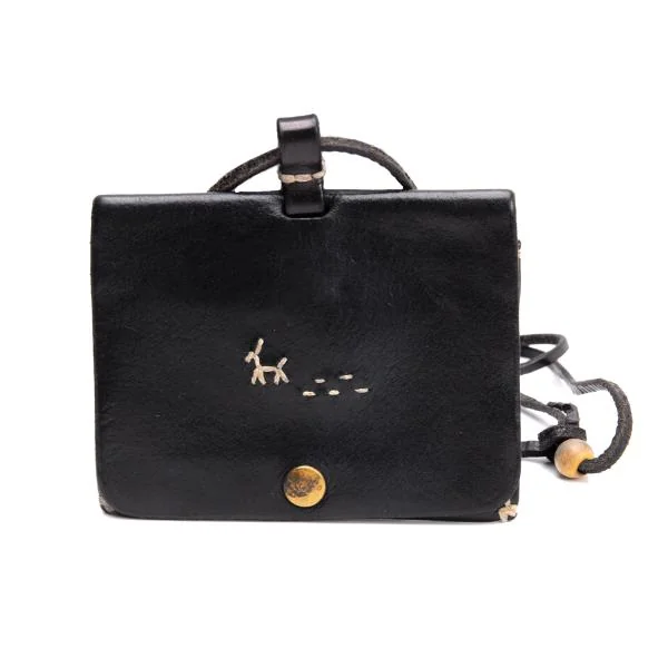 HENRY CUIR Leather Card Case Black  K-145302_001