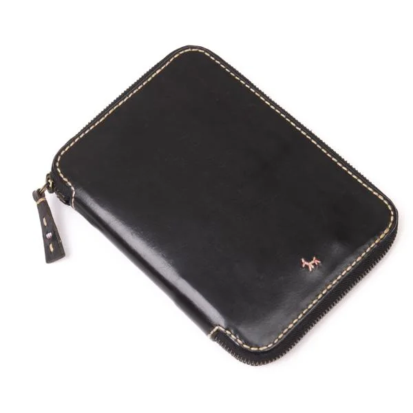 HENRY CUIR Leather Pen Case Black  K-145303_001