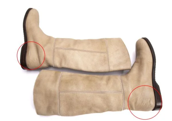 HENRY CUIR Patched Leather Long Boots K-145304_008