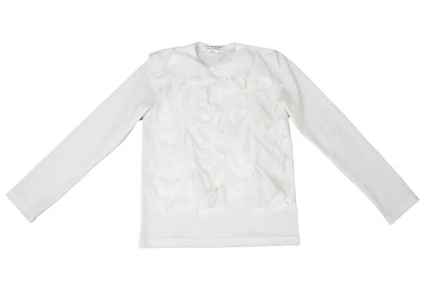 COMME des GARCONS COMME des GARCONS Poly Front Frill T Shirt K-145310_002