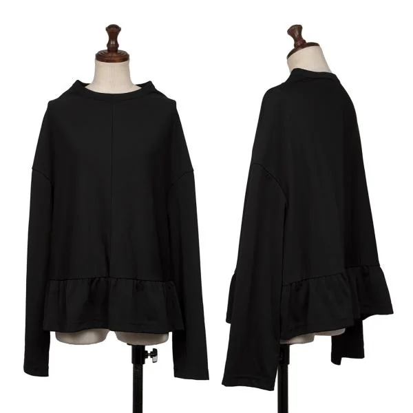 COMME des GARCONS COMME des GARCONS Hem Gather Poly T Shirt Black M K-145312_001