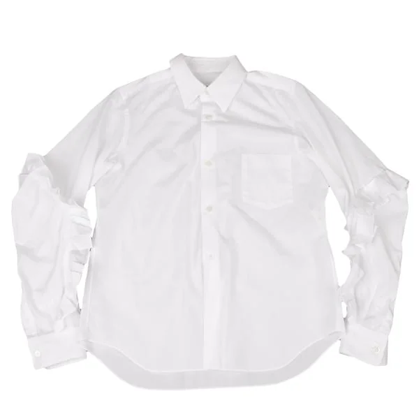 COMME des GARCONS Frill Sleeves Cotton Shirt K-145314_002