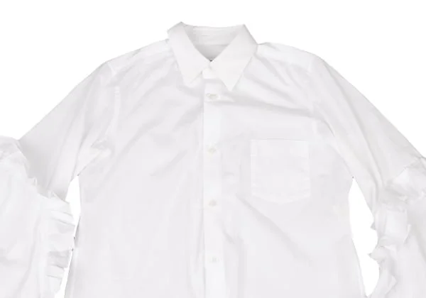 COMME des GARCONS Frill Sleeves Cotton Shirt K-145314_003