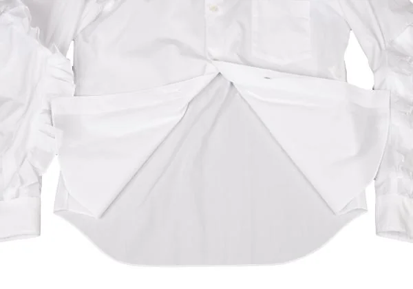 COMME des GARCONS Frill Sleeves Cotton Shirt K-145314_012