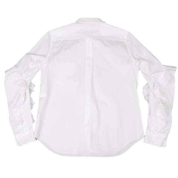 COMME des GARCONS Frill Sleeves Cotton Shirt K-145314_013