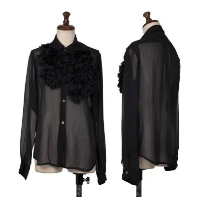 COMME des GARCONS Dyed Poly Chiffon Frill Blouse