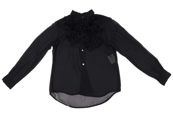 COMME des GARCONS Dyed Poly Chiffon Frill Blouse K-145319_002