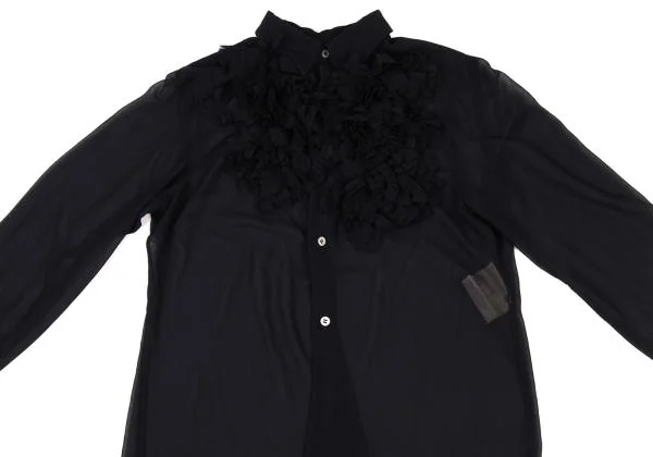 COMME des GARCONS Dyed Poly Chiffon Frill Blouse K-145319_003