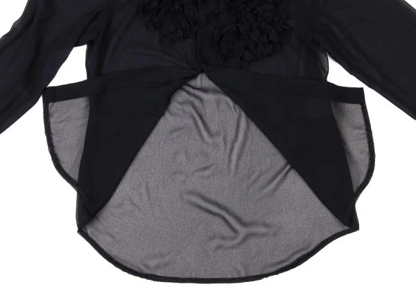 COMME des GARCONS Dyed Poly Chiffon Frill Blouse K-145319_010
