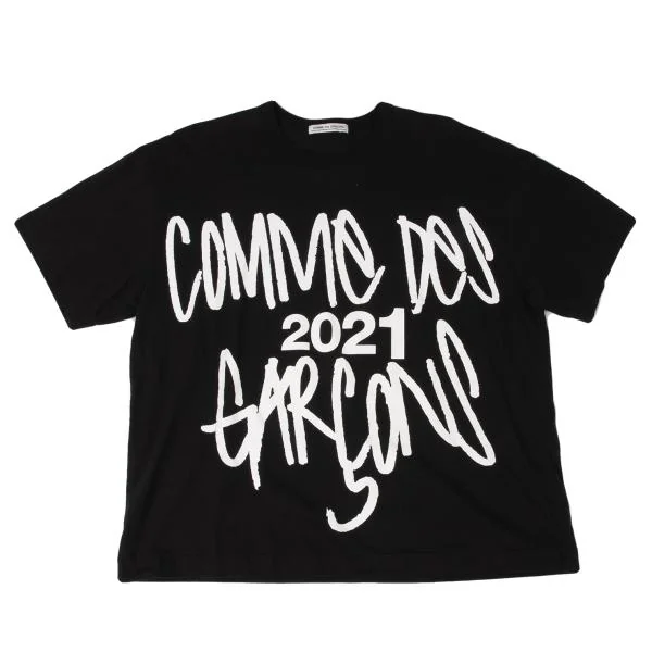 COMME des GARCONS Front Logo Printed T Shirt Black S-M K-145321_001