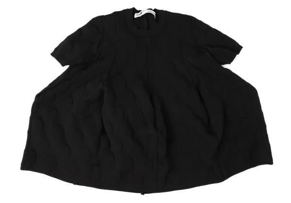 コムデギャルソンCOMME des GARCONS ドットジャガード二次元半袖ニット 黒S K-145325_002