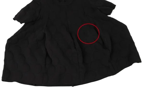 コムデギャルソンCOMME des GARCONS ドットジャガード二次元半袖ニット 黒S K-145325_006
