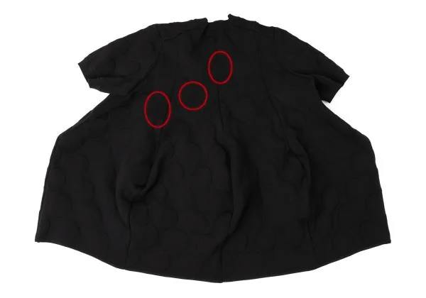 コムデギャルソンCOMME des GARCONS ドットジャガード二次元半袖ニット 黒S K-145325_009