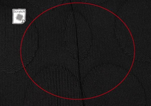 コムデギャルソンCOMME des GARCONS ドットジャガード二次元半袖ニット 黒S K-145325_010