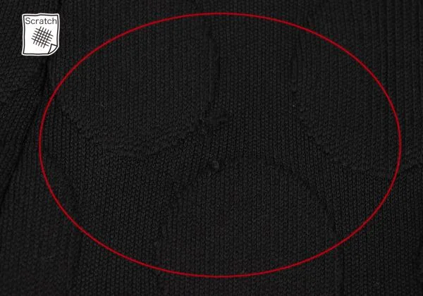 コムデギャルソンCOMME des GARCONS ドットジャガード二次元半袖ニット 黒S K-145325_011