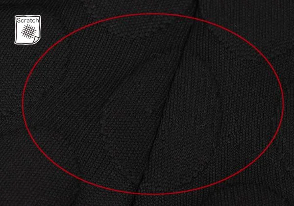 コムデギャルソンCOMME des GARCONS ドットジャガード二次元半袖ニット 黒S K-145325_012