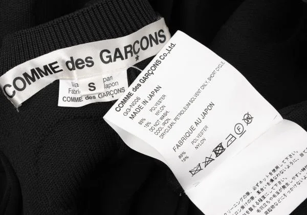 コムデギャルソンCOMME des GARCONS ドットジャガード二次元半袖ニット 黒S K-145325_015
