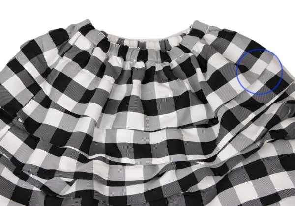 コムデギャルソン　ギンガムチェックスカート コムデギャルソンCOMME des GARCONS ギンガムチェックティアード