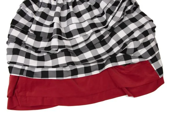 COMME des GARCONS Switching Check Tiered Skirt K-145332_008