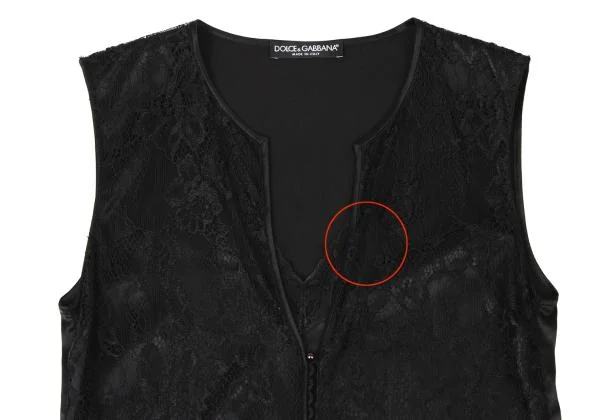 DOLCE&GABBANA Lace Layered Sleeveless Cardigan K-145361_003