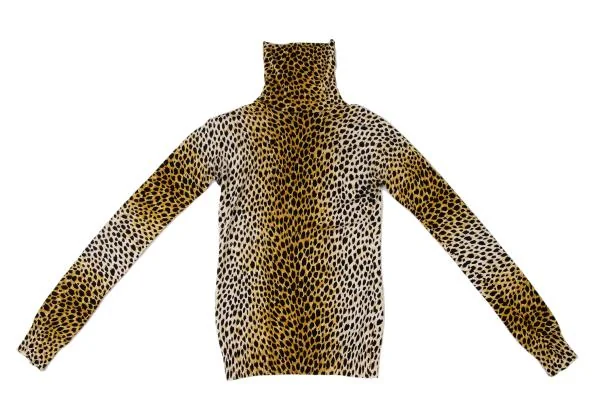 DOLCE&GABBANA Leopard Raglan Turtle Neck Top K-145366_002