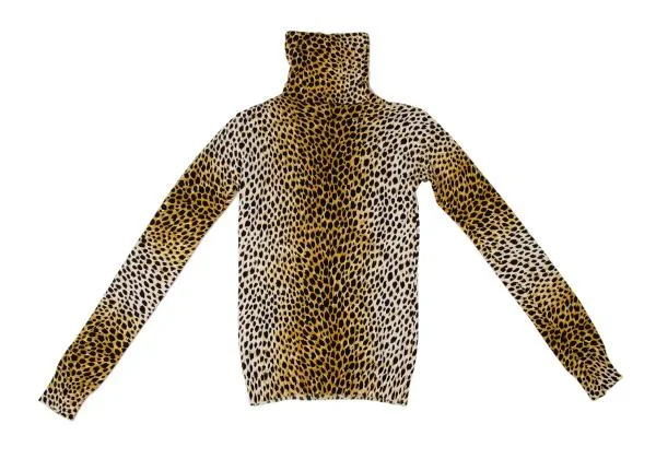 DOLCE&GABBANA Leopard Raglan Turtle Neck Top K-145366_011