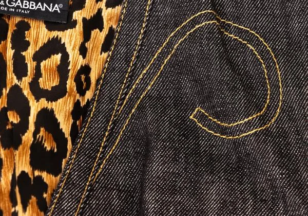 DOLCE&GABBANA Leopard Lining Denim Vest K-145367_006