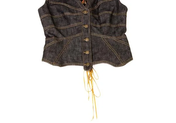 DOLCE&GABBANA Leopard Lining Denim Vest K-145367_008