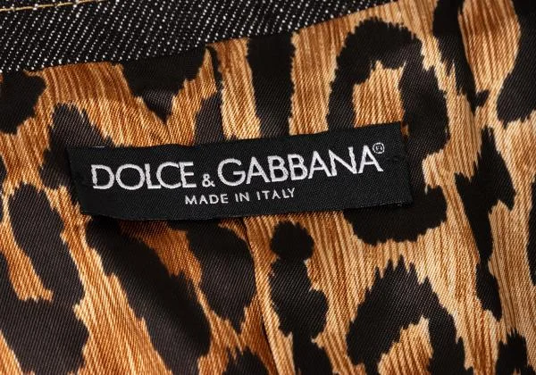 DOLCE&GABBANA Leopard Lining Denim Vest K-145367_015