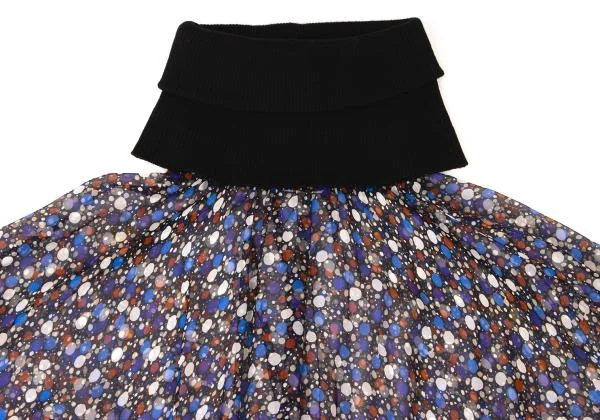 DOLCE&GABBANA Dot Print Switching Turtleneck Knit K-145373_003