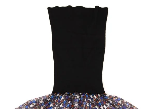 DOLCE&GABBANA Dot Print Switching Turtleneck Knit K-145373_006