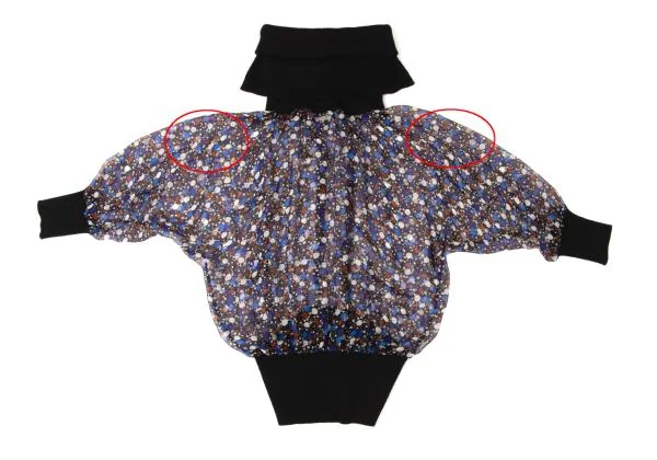 DOLCE&GABBANA Dot Print Switching Turtleneck Knit K-145373_011