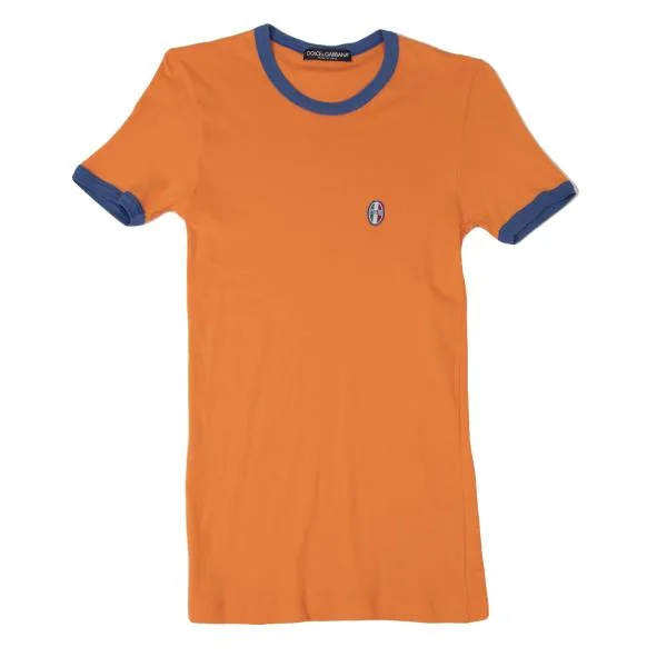 DOLCE&GABBANA Patch Ringer T-shirt Orange S-M K-145374_001