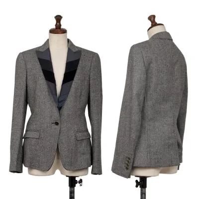 DOLCE&GABBANA Lapel Switching Herringbone Jacket