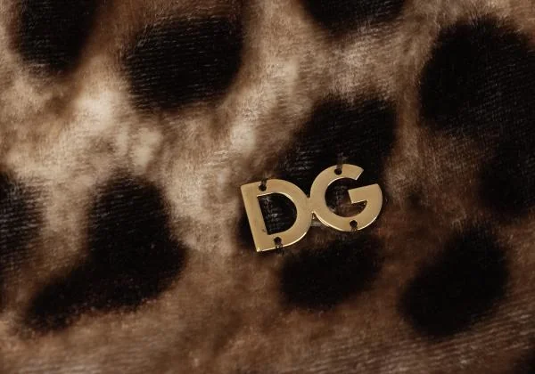 DOLCE& Metal Logo Leopard Stole K-145377_005