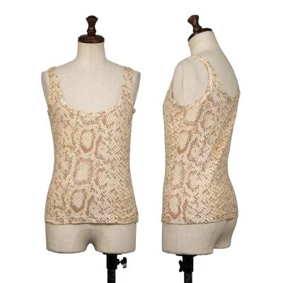 GIANNI VERSACE Python Pattern Tank Top